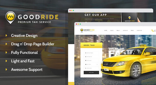 Good Ride - Taxi Company, Cab Service WordPress Theme