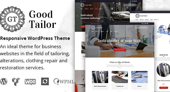 Good Tailor - Chủ đề WordPress về dịch vụ may đo và thời trang