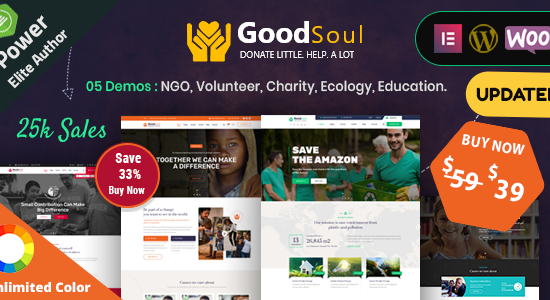 GoodSoul - Chủ đề WordPress từ thiện và gây quỹ