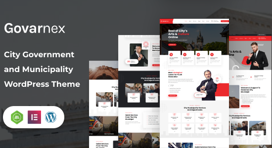 Govarnex - Chủ đề WordPress của Chính quyền thành phố và Đô thị