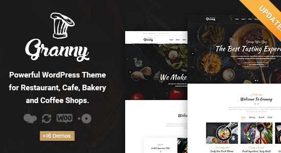 Granny - Chủ đề WordPress Nhà hàng & Quán cà phê thanh lịch