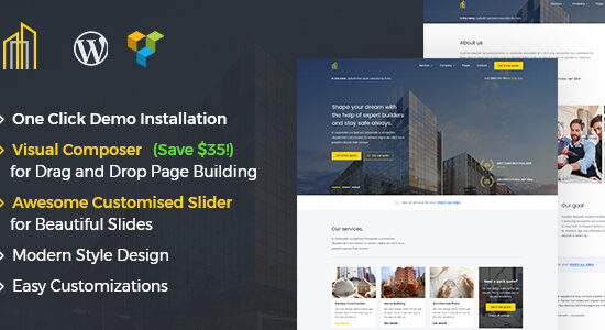 GrayHouse - Modern Construction WordPress Theme