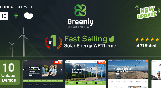 Greenly - Ecology & Solar Energy WordPress Theme