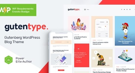 Gutentype | 100% Gutenberg Blog Theme + Elementor