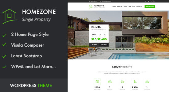 HOME ZONE - Single Property Real Estate WordPress Theme