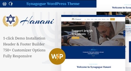 Hanani | Chủ đề WordPress cho cộng đồng Do Thái & Giáo đường Do Thái + RTL