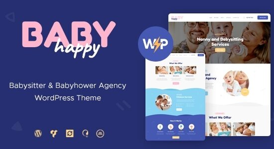 Happy Baby | Dịch vụ trông trẻ & trông trẻ Chủ đề WordPress cho trẻ em