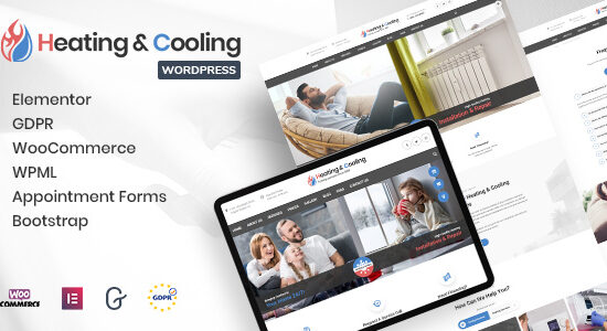 HeaCool - Chủ đề WordPress về hệ thống sưởi ấm và điều hòa không khí