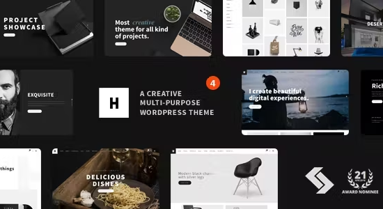 Heli - Minimal Creative Black and White WordPress Theme