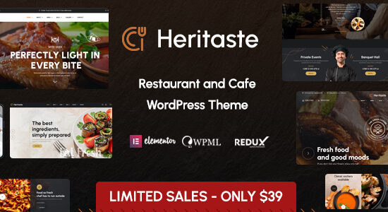 Heritaste - Chủ đề WordPress nhà hàng