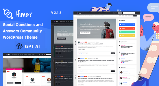 Himer - Social Questions and Answers WordPress Theme