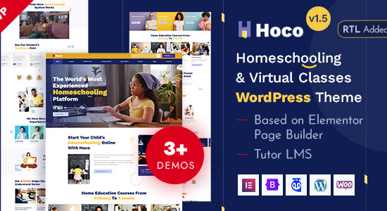 Hoco - Giáo dục LMS & Khóa học trực tuyến Theme Elementor WordPress