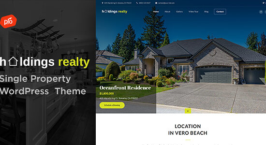 Holdings Realty - Single Property WordPress Theme