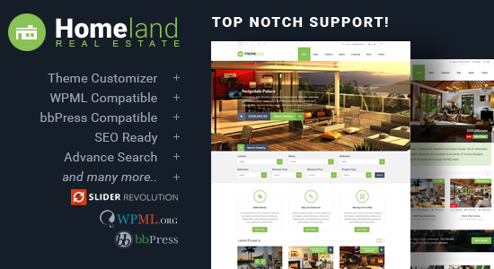 Homeland - Responsive Real Estate Theme for WordPress