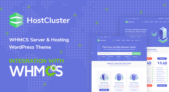 HostCluster - WHMCS Hosting WordPress Theme