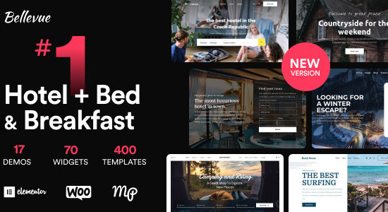 Hotel + Bed and Breakfast Booking Calendar Theme | Bellevue