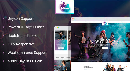 Hyphoria - Chủ đề WordPress Rock Band