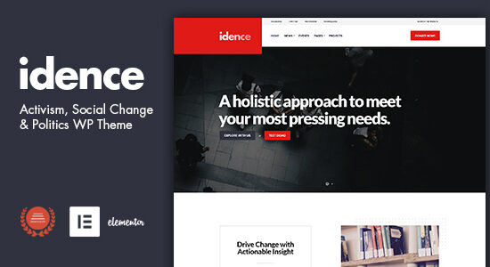 Idence - Chủ đề WordPress về chủ nghĩa hoạt động
