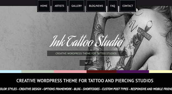 Ink Tattoo Studio - Chủ đề WordPress sáng tạo