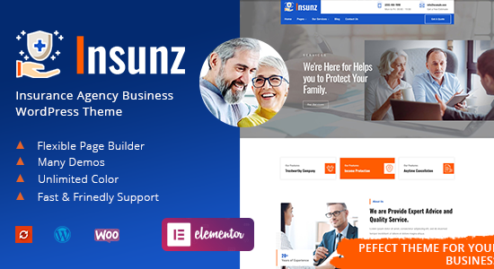 Insunz - Insurance Agency WordPress Theme