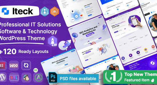 Iteck - Software & Technology Elementor WordPress Theme