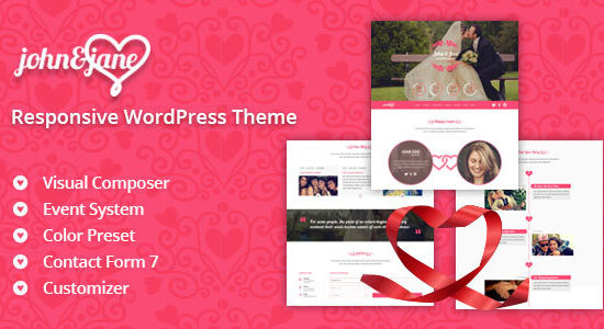 J&J - Responsive WordPress Wedding Theme