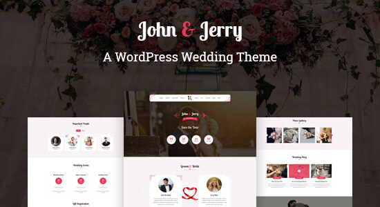 John & Jerry - A WordPress Wedding Theme