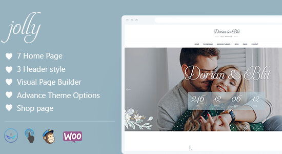 Jolly - Wedding Invitation & Planner WordPress Theme