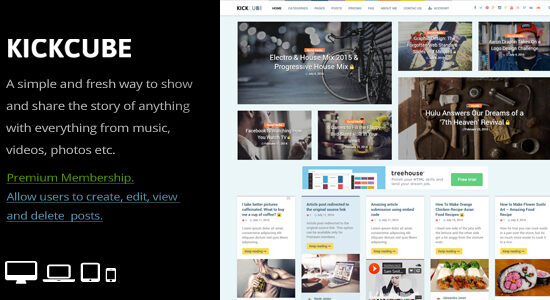 KICKCUBE - Membership & User Content Sharing Theme