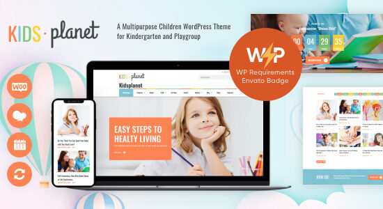 Kids Planet - Children Kindergarten and Playgroup WordPress Theme