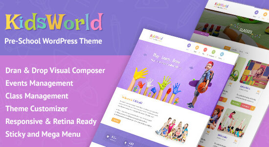 KidsWorld - Kindergarten and Child Care WordPress Theme