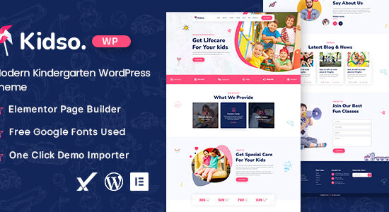 Kidso - Chủ đề WordPress mẫu giáo hiện đại