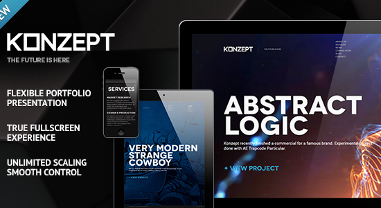 Konzept - Fullscreen Portfolio WordPress Theme