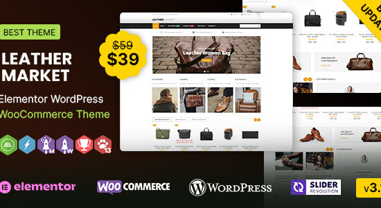 Leather Market WP - Chủ đề đáp ứng WooCommerce