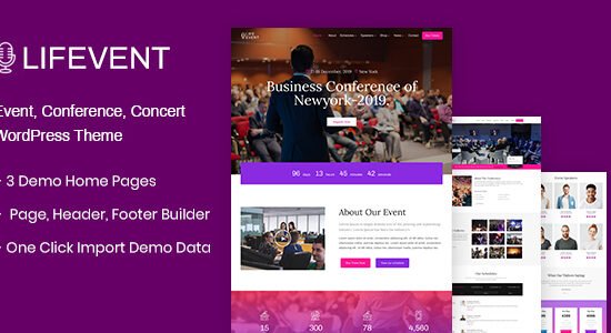 Lifevent - Chủ đề WordPress Hội nghị Sự kiện