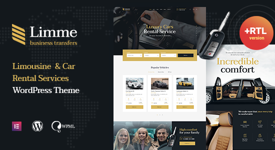 Limme - Chủ đề WordPress cho dịch vụ xe limousine và đại lý xe hơi + RTL