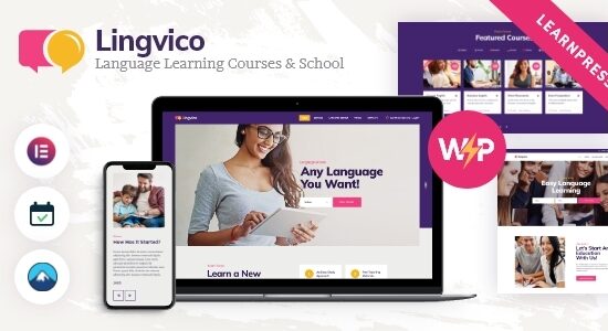 Lingvico | Trung tâm ngôn ngữ & Khóa học đào tạo WordPress Theme