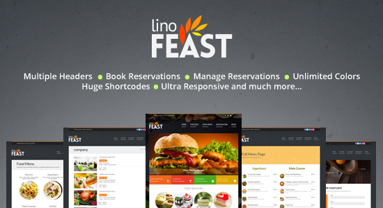 LinoFeast: Chủ đề WordPress đáp ứng cho nhà hàng