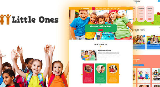 Little Ones - Chủ đề WordPress dành cho trẻ em/nhà trẻ một trang