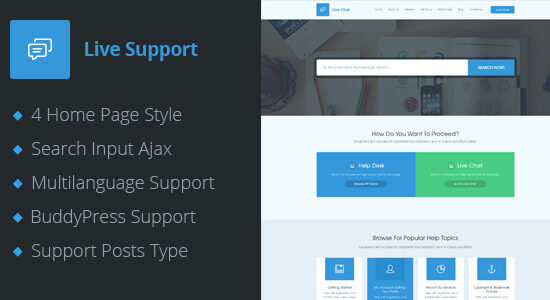 Live Support - Helpdesk Responsive WordPress Theme