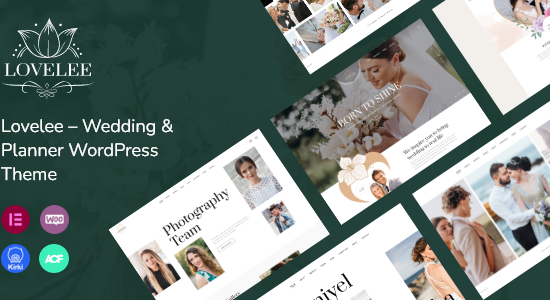 Lovelee – Wedding & Planner WordPress Theme + RTL