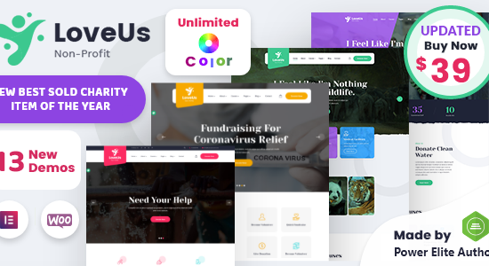 Loveus - NonProfit Charity WordPress Theme