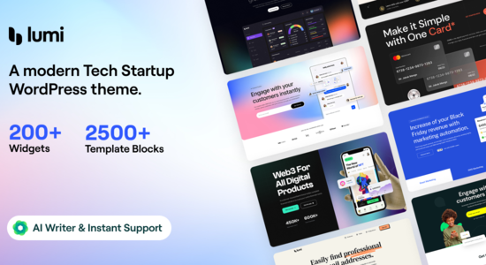 Lumi - Tech Startup WordPress Theme