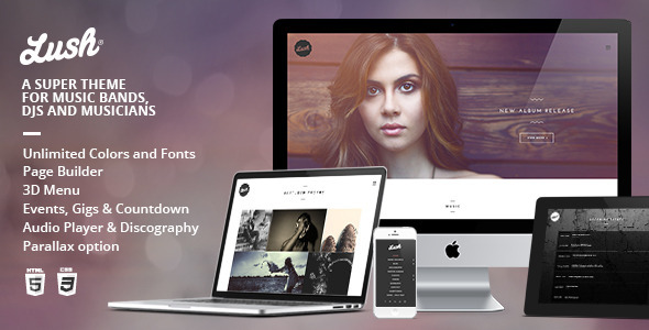 Lush - Music Band & Musician WordPress Theme