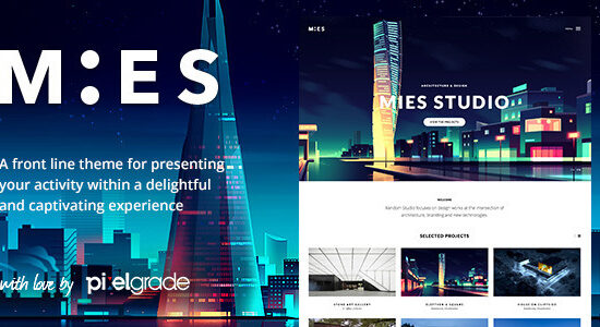 MIES - An Avant-Garde Architecture WordPress Theme