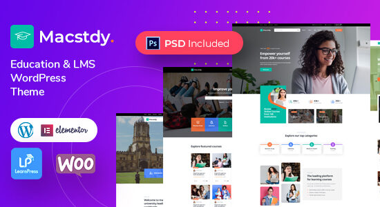 Macstdy - Chủ đề WordPress về LMS & Giáo dục