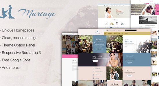 Mariage - Wedding WordPress Theme