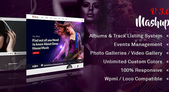 MashUp | Chủ đề WordPress về âm nhạc
