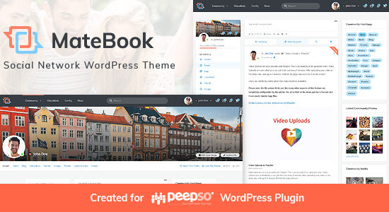 Matebook - Social Network WordPress Theme