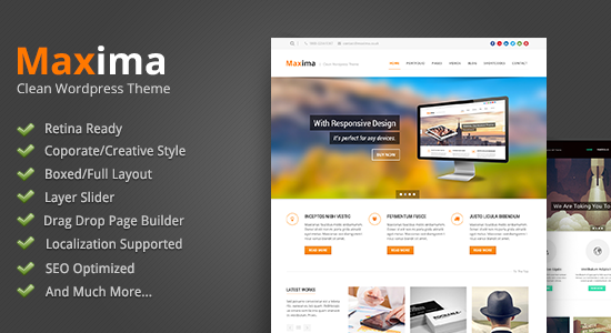 Maxima - Chủ đề WordPress Retina Ready